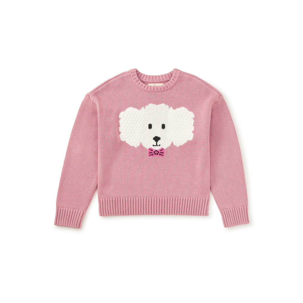 Tea Collection Girls Pink Poodle Sweater size: 6-9 Months